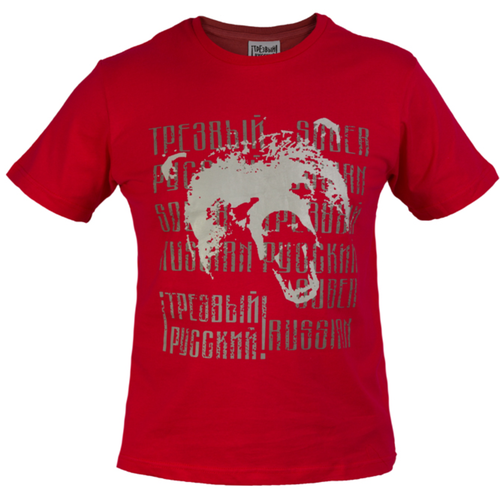 фото Футболка трезвый русский, размер xxl, красный