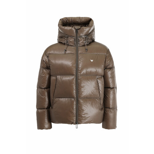 фото Пуховик emporio armani, размер 48, коричневый