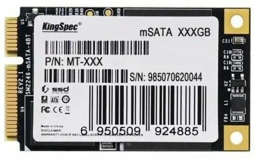 SSD накопитель KINGSPEC MT Series MT-128 128ГБ, mSATA, mSATA, mSATA