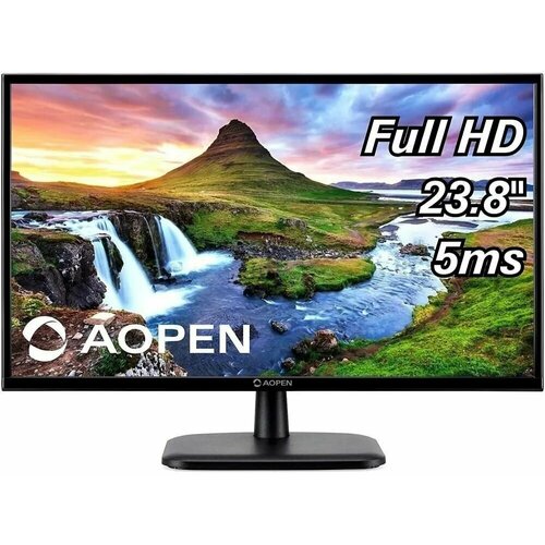 Монитор AOpen 24CV1Ybi 23.8, черный [um. qc1ee.002] монитор 21 5 зеон f2235h черный va 1920x1080 5 мс 250 кд 3000 1 vga hdmi