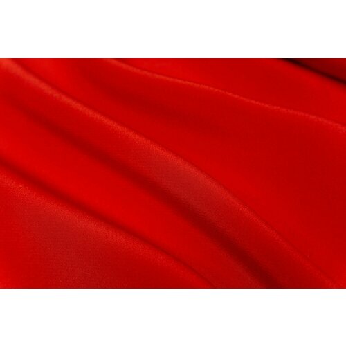 Ткань Крепдешин шелк яркий красный 2.5 m. Ткань для шитья