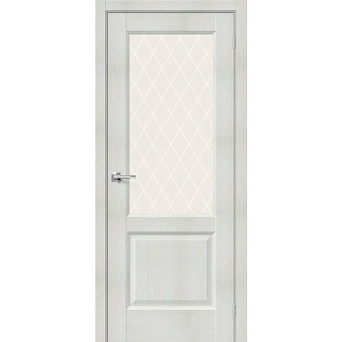 Дверь Неоклассик-33 / Цвет Bianco Veralinga / Стекло White Сrystal / Двери Браво