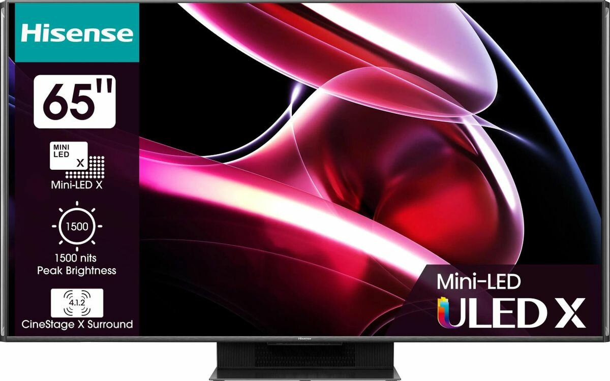 65" Телевизор Hisense 65UXKQ, MiniLED, 4K Ultra HD, темно-серый, смарт ТВ, VIDAA