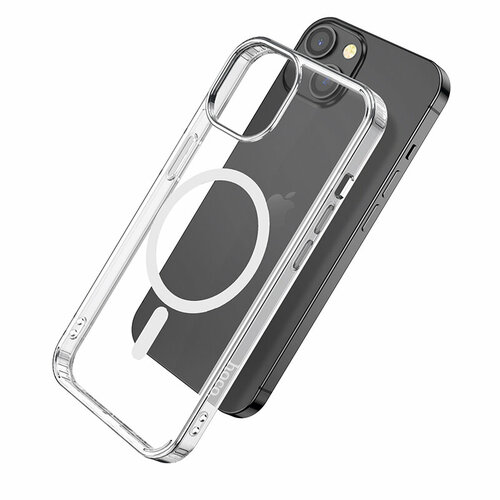 Чехол-накладка HOCO Magnetic series airbag iPhone 15, прозрачный