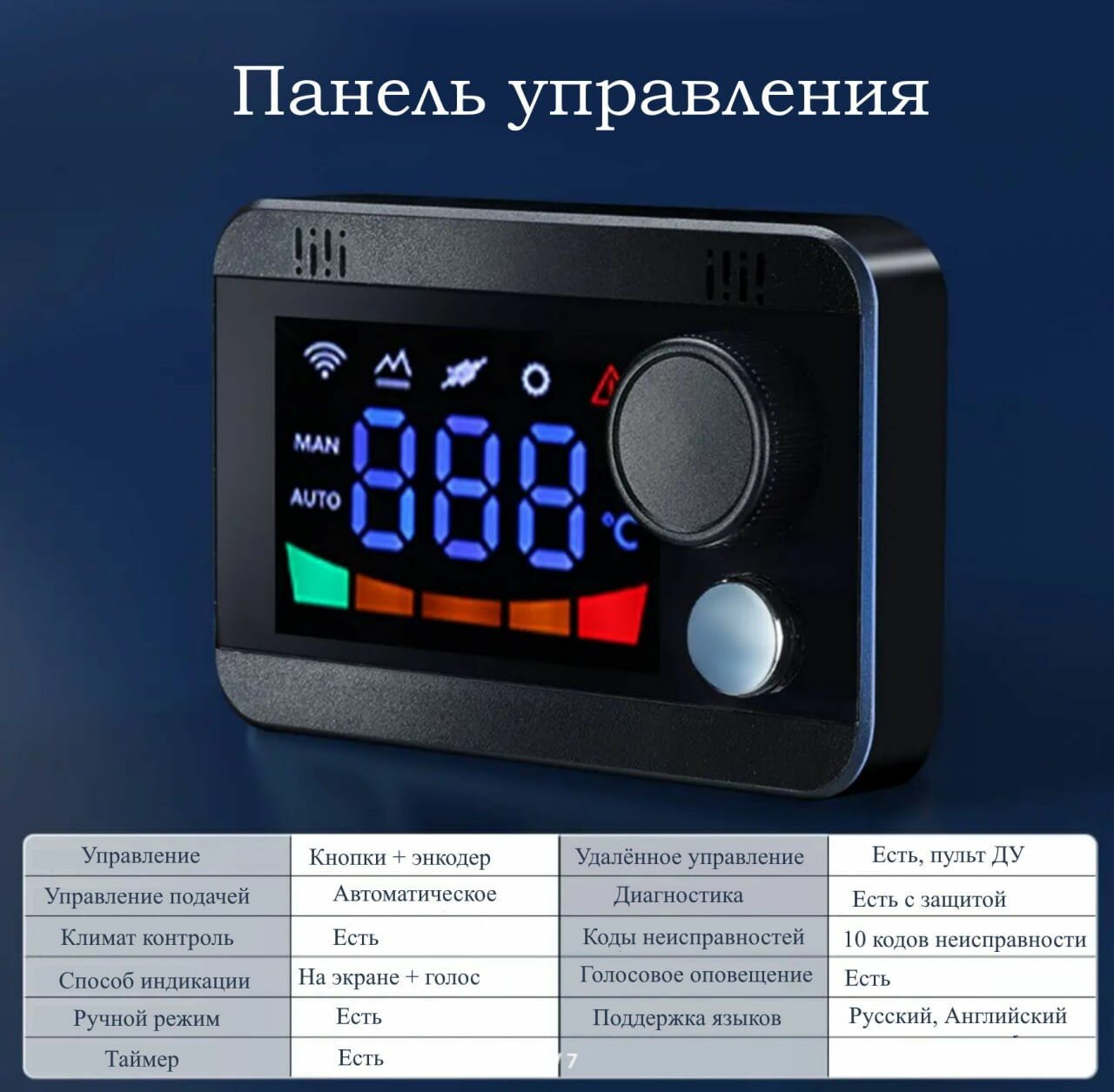 Переносной автономный воздушный отопитель 12в 2кВ / Обогреватель салона дизельный для рыбалки, охоты, гаража — фото 4