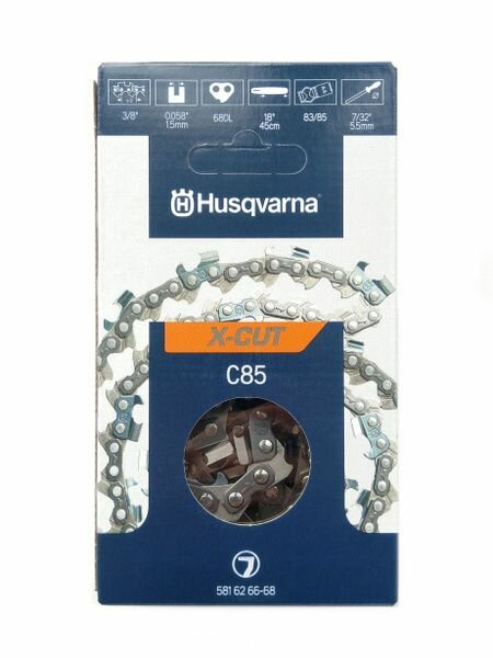 Цепь HUSQVARNA 18" 68 зв 3/8" 1.5 мм X-Cut C85 5816266-68