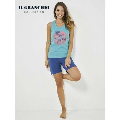 Пижама Il Granchio, размер S, голубой