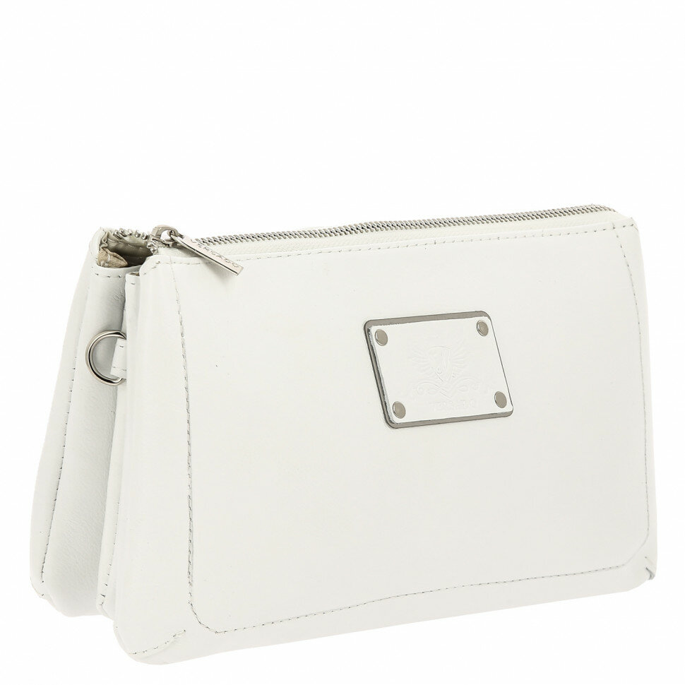 фото Женская кожаная сумка-клатч Versado VG101-1 белый