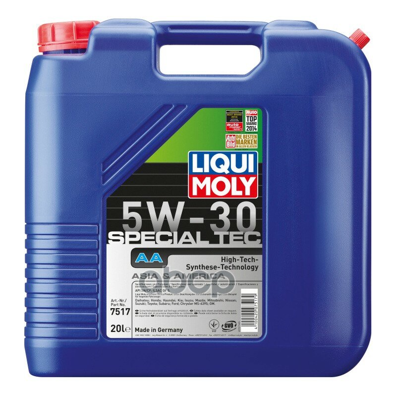LIQUI MOLY Деталь Liquimoly Нс-Синт. мот. масло Speci