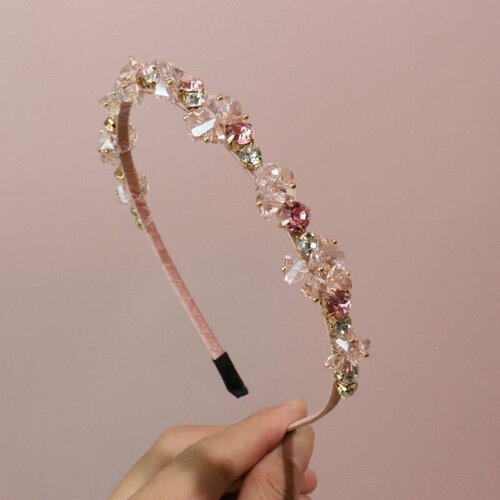 Ободок для волос женский Fashion jewelry розовый