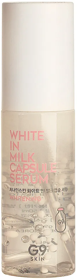 Сыворотка для лица осветляющая с молочными протеинами G9SKIN Milk Serum 50мл - фото №18