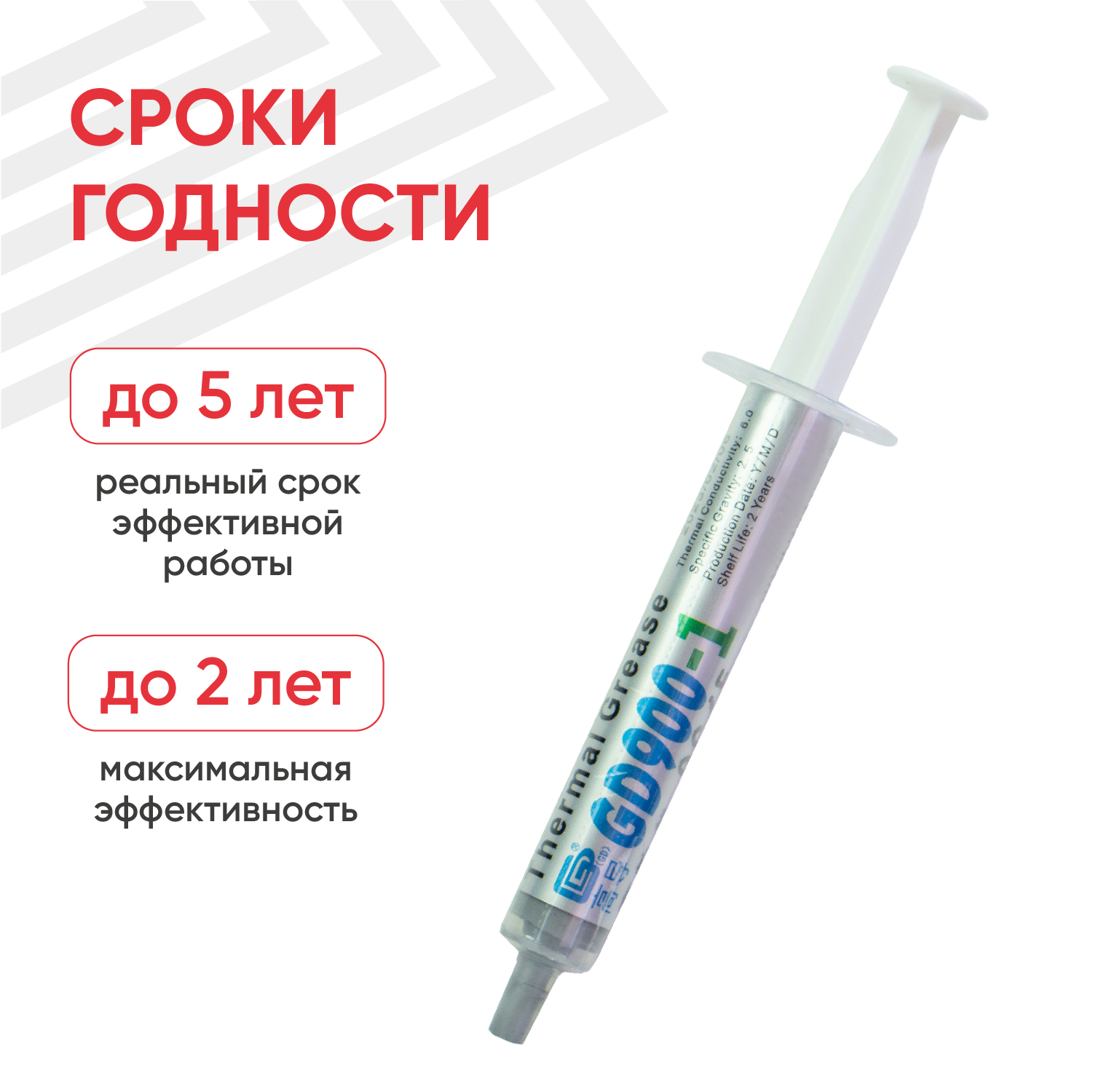 Термопаста / Термопаста для компьютера GD900-1 BX3 в коробке 3 гр с добавлением серебра