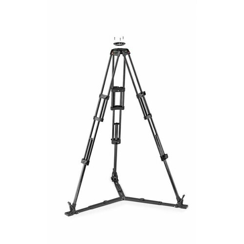 Видеоштатив Manfrotto MVTTWINGC GS Twin карбоновый с нижней растяжкой видеоштатив manfrotto alu twin ms tripod 100 75mm mvttwinma