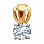 Подвеска Diamant online, золото, 585 проба, фианит