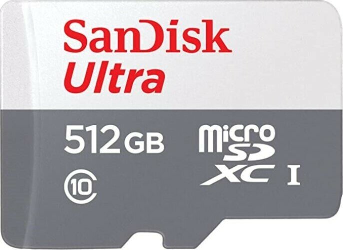 Карта памяти Sandisk MicroSDXC Ultra UHS-I 100MB/s 512GB без адаптера (SDSQUNR-512G)