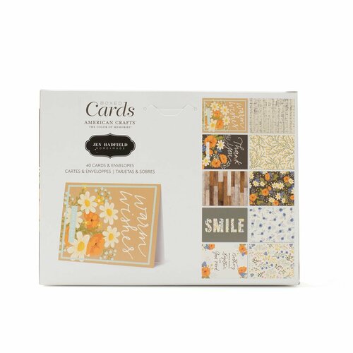 Набор заготовок открыток с конвертами, American Crafts, 40 шт.