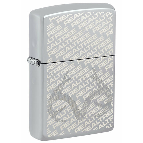 зажигалка кремниевая spider design с покрытием high polish chrome серебристая zippo 48767 Зажигалка кремниевая Reatree с покрытием High Polish Chrome, серебристая, Zippo, 48751