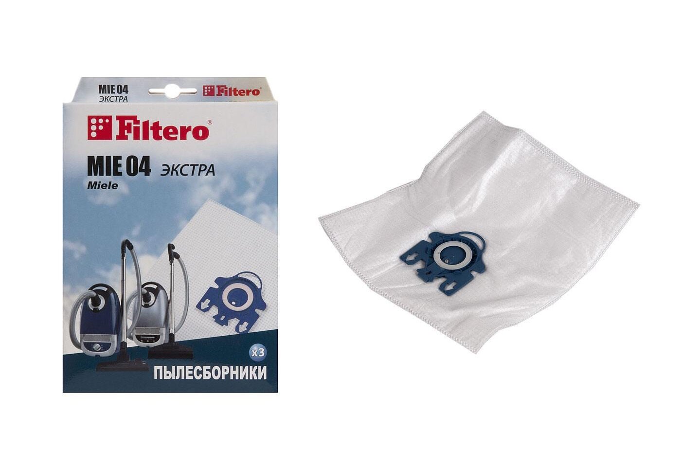 Dust collectors / Мешки для пылесосов Miele, Filtero MIE 04 экстра, (3 штуки)