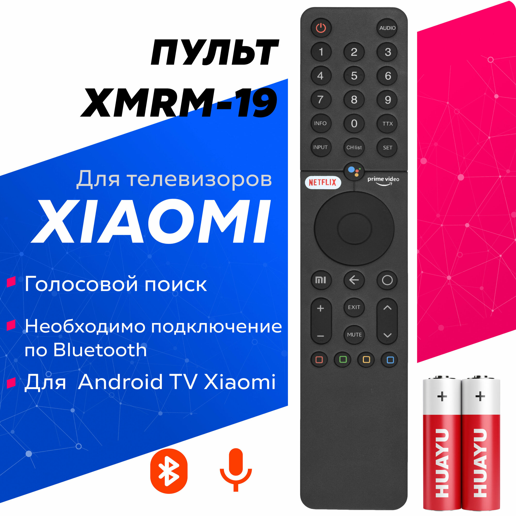 Голосовой пульт XMRM-19 для телевизоров XIAOMI MI TV Q1 P