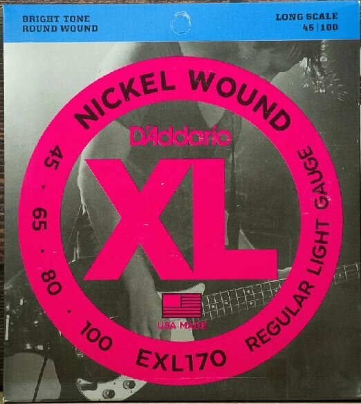 Струны для бас гитары D'Addario XL EXL170 BASS 45-100