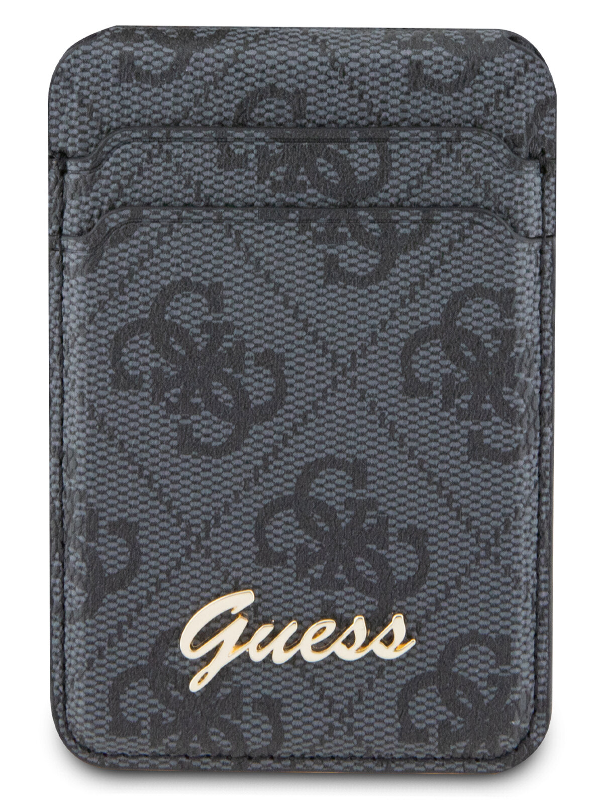 Guess магн. бумажник Wallet Cardslot MagSafe PU 4G Script metal logo Black