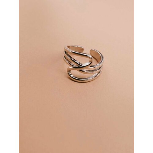 фото Кольцо кольцо регулируемое "грация", безразмерное, ширина 20 мм, серебряный 6.11 store