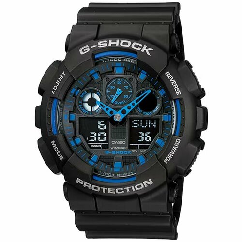 фото Наручные часы casio, черный, синий