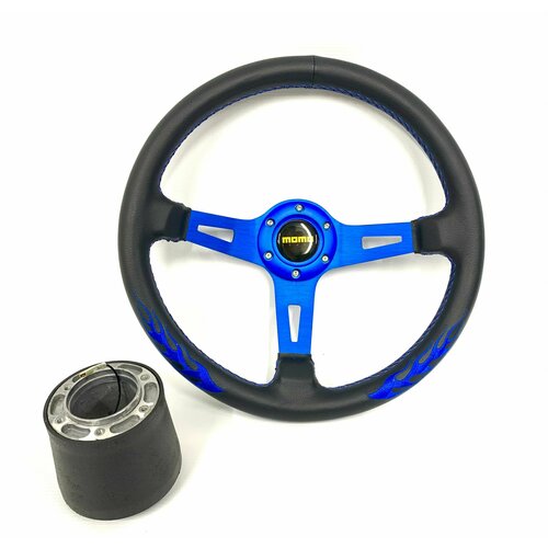 Спортивный руль момо с адаптером на ВАЗ 2101,2102,2103,2104,2105,2106,2107