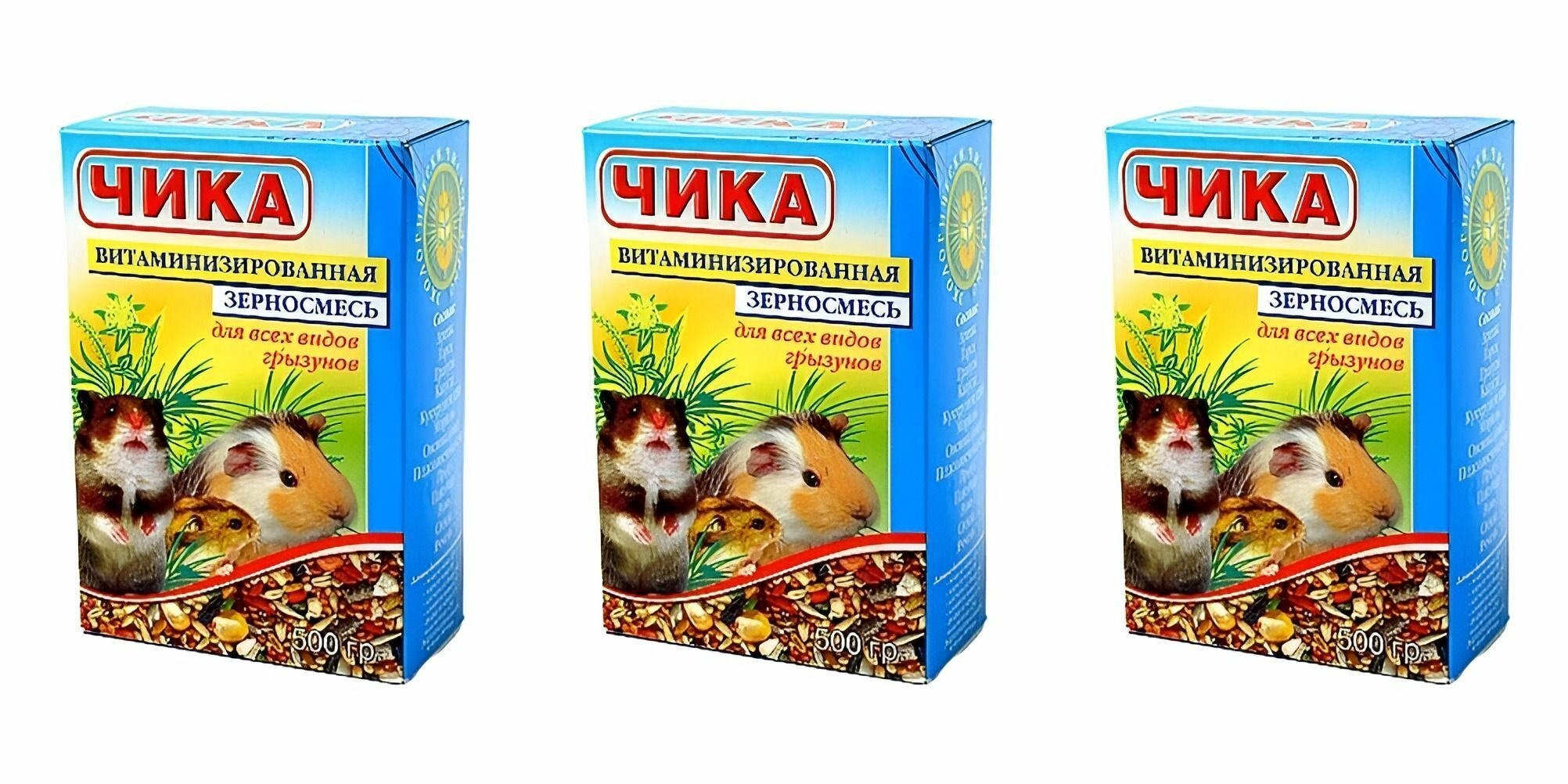 Чика Корм для грызунов, 500 г, 3 шт