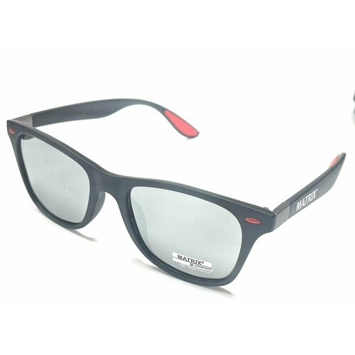 Солнцезащитные очки Matrix Очки солнцезащитные Matrix,футляр, черный, серебряный