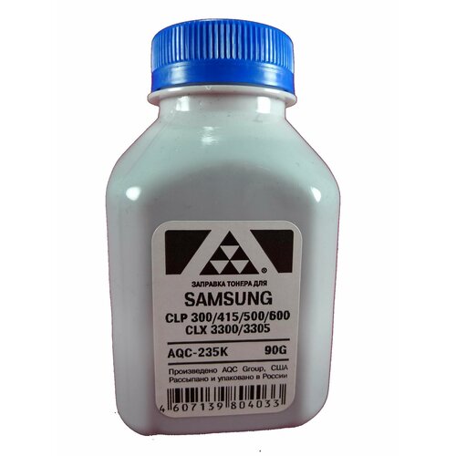 Тонер SAMSUNG CLP 300/315/320/325/360/415/500/510/600/610/660/CLX3300/3305 Black (фл. 90г) (AQC-США) фас. Россия