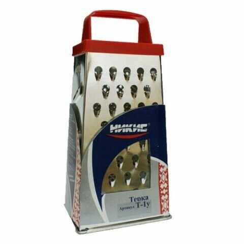 фото Терка 4-гранная никис с пластмассовой ручкой 86х110х230мм