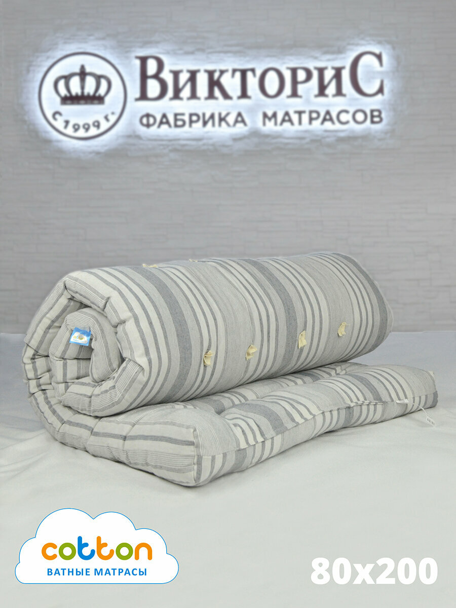 Матрас ватный ВикториС ТИК 80x200 см