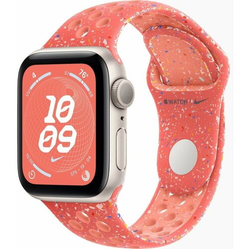 Apple Watch SE 2023 40 мм алюминий цвета сияющая звезда Magic Ember Nike Sport Band размер ML MRTQ3 3009000₽