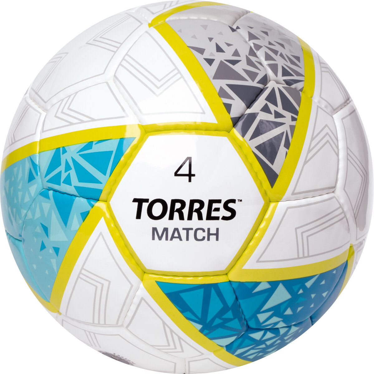 Мяч футбольный TORRES Match NEW, размер 4, поставляется накаченным