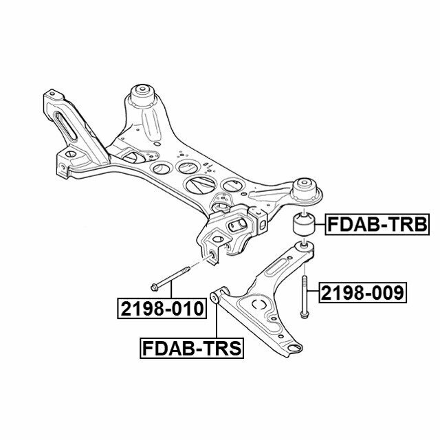 Болт FEBEST 2198-010 для автомобилей Ford.