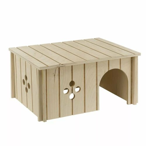 Деревянный домик для кроликов Ferplast SIN 4646 домик для грызунов ferplast sin 4645 деревянный 26x17 3x13см