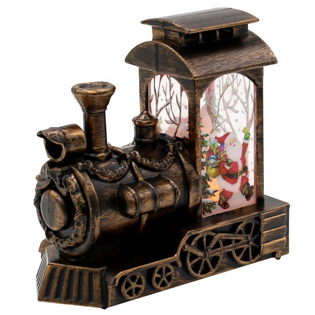 фото Sigro Новогодний светильник La Clusaz Train 13 см медный на батарейках 54 0130