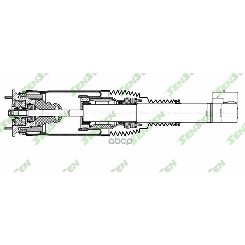 Пневмостойка Подвески Передняя Левая Range Rover Sport (L494), 2013- With Edc Sensen арт. SAR077