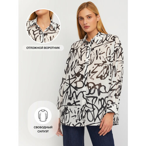 фото Рубашка zolla, размер l, белый