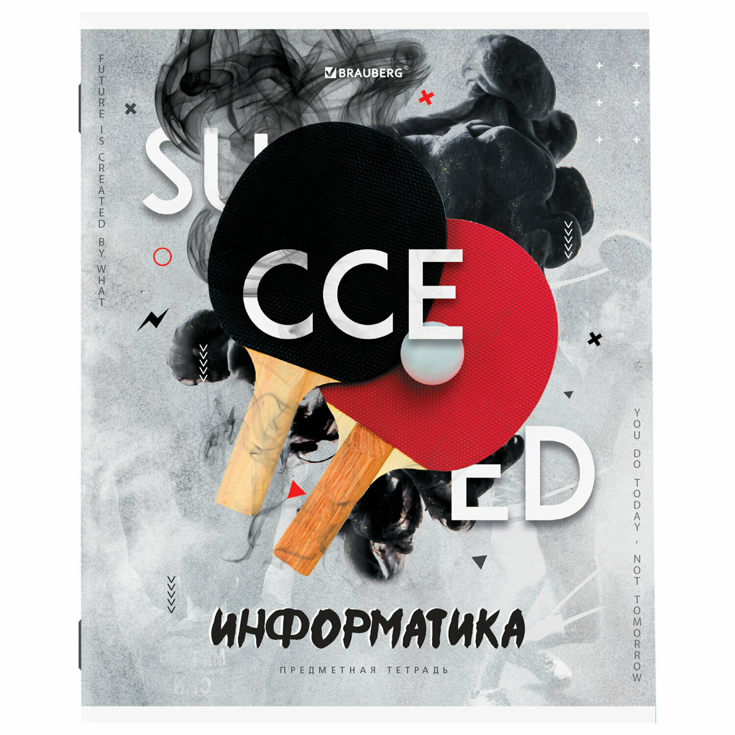 Тетрадь предметная "SPORT CLUB" 48 л, обложка картон, информатика, клетка, подсказ, BRAUBERG, 404800 (упаковка 10 шт.)