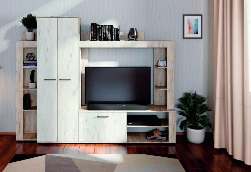 фото Гостиная Соренто, стенка для гостиной, ЛДСП