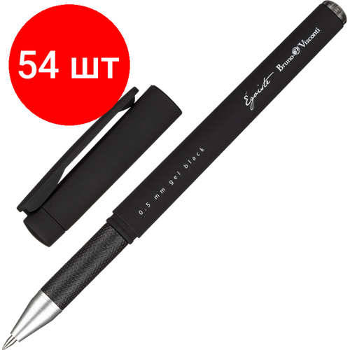 Комплект 54 штук, Ручка гелевая неавтомат. Egoiste BLACK 0.5 ММ, черная,20-0133 комплект 38 штук ручка гелевая неавтомат egoiste black 0 5 мм черная 20 0133