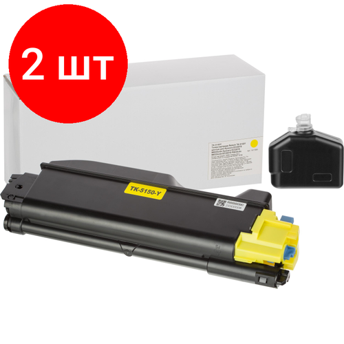 Комплект 2 штук, Тонер-картридж Retech TK-5150Y жел. для Kyocera P6130/6035/7040cdn комплект 5 штук тонер картридж retech tk 5150k чер для kyocera p6130 6035 7040cdn