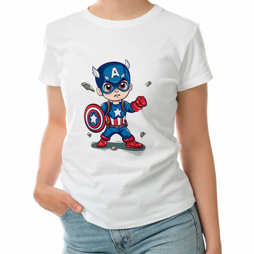 фото Футболка roly, размер l, белый