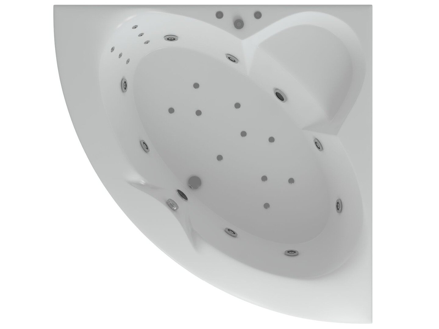 фото Акриловая асимметричная ванна Aquatek Поларис-2 155х155 POL2-0000024