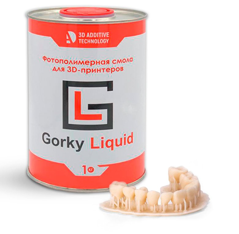 Фотополимерная смола Gorky Liquid Dental Crown, бежевая А2 (1 кг)