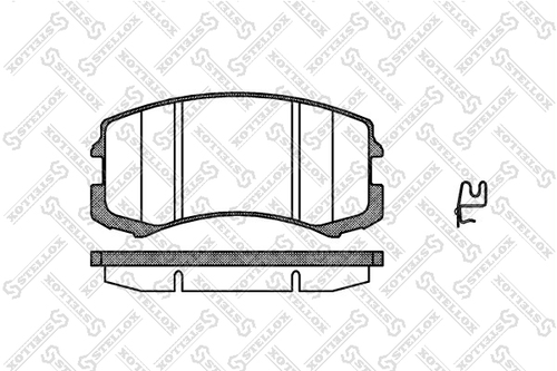 Колодки дисковые п. Mitsubishi Lancer 1. перед Stellox 976 001-SX