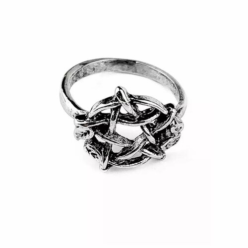 фото Кольцо звезда-и-плющ, размер 17, серебряный muromi