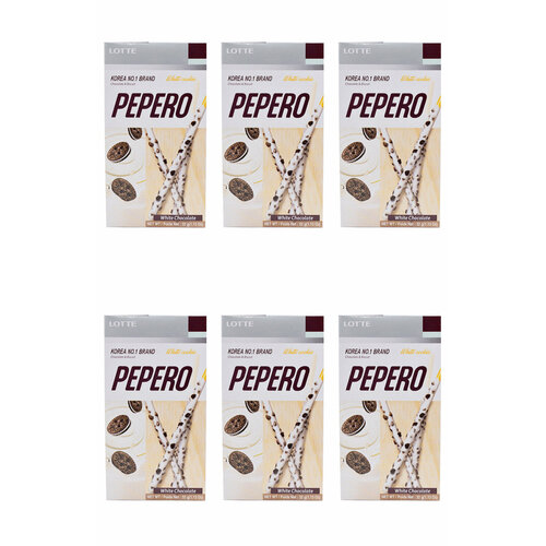 Lotte Печенье Pepero Белый шоколад, 32 г, 6 уп